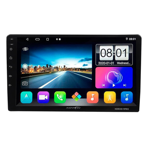 NIPPON NDROID 9PRO(T) with T-Link 2/32 GB Wireless Apple Car Play and Android Auto with 9 Inch High Touch Panel Android 10.1, IPS Display, Bluetooth, WiFi, GPS, 40 Skin Included
