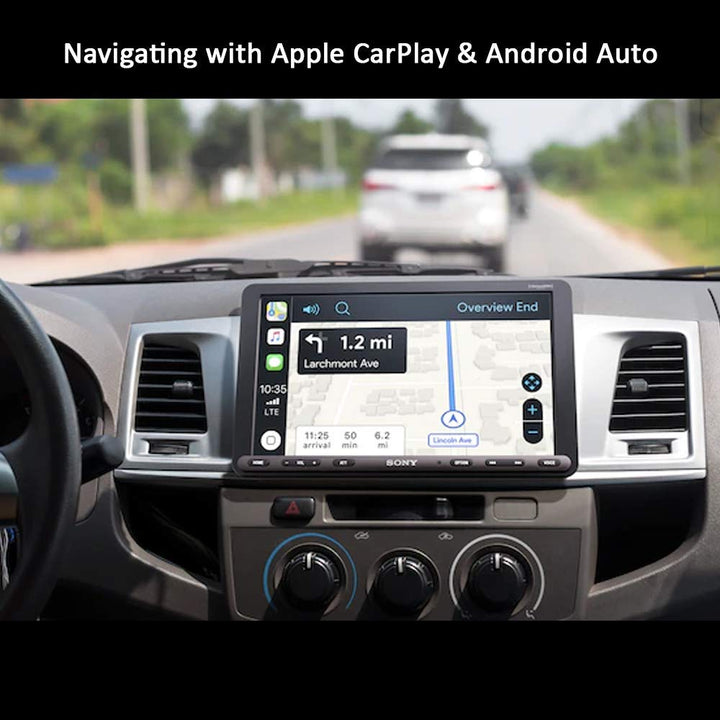 Sony Car Stereo XAV-AX8000 22.7 cm (8.95 inch) Large Screen Digital Media Receiver with Bluetooth, Android Auto, Apple Car Play, WebLink™ Cast, PRE Out - 3 x 5V, Output Power - 55W x 4