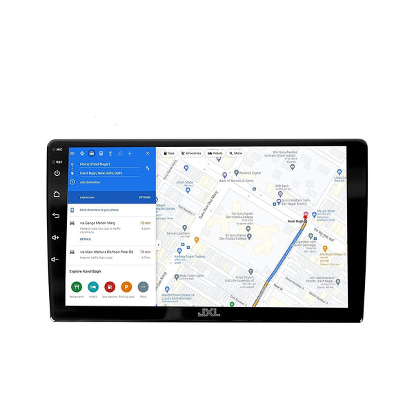 JXL 9-Inch Android Car Stereo Double Din Player (TS7), 2GB RAM, 32GB, Capacitive Touchscreen, 1280P HD, AHD/JDPS Advanced Technology, Quad-Core, Bluetooth 5.0, Wi-Fi, GPS Navigation, USB, Android 13.0