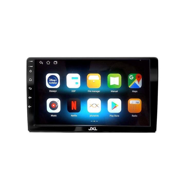 JXL 9-Inch Android Car Stereo Double Din Player (TS7), 2GB RAM, 32GB, Capacitive Touchscreen, 1280P HD, AHD/JDPS Advanced Technology, Quad-Core, Bluetooth 5.0, Wi-Fi, GPS Navigation, USB, Android 13.0