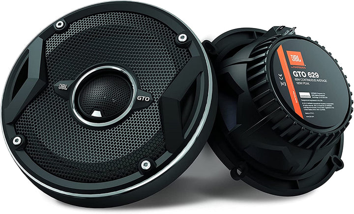 JBL Stage1621F - 350W 6"(16Cm), 2 Way Coaxial Speaker, Polypropylene Woofer Cone, Mylar Balanced Dome Tweeter (No Grill) - Black